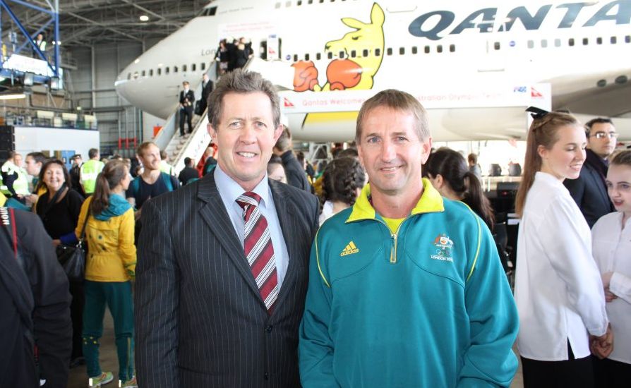 Pacific Vet Care vet David Johnson (right) is welcomed home from London 2012 by local Federal member Luke Hartsuyker who was at the official ceremony in his capacity as Shadow Minister for Sport. Pacific Vet Care vet David Johnson (right) is welcomed home from London 2012 by local Federal member Luke Hartsuyker who was at the official ceremony in his capacity as Shadow Minister for Sport.